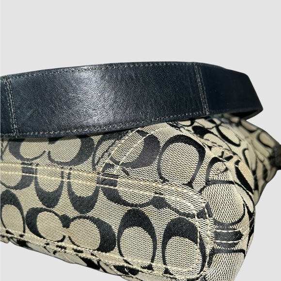 Coach Jaquard Canvas & Leather Shoulder Bag F062-10403 - Picture 8 of 14